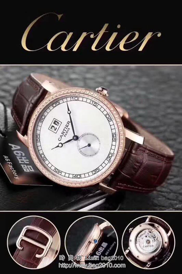 CARTIER卡地亞 2018年新款 ROTONDE、DE、CARTIER男士腕錶 W1550751 WSS1500